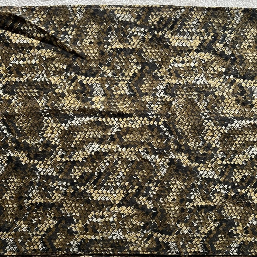 Maggy London Brown and Tan Snake Print Scarf - Picture 4 of 11